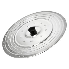 Tapadera Multiusos Acero Inoxidable Diámetro 32 cm. Uso Tapa Anti Salpicaduras y Escurridor.