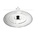 Tapadera Multiusos Acero Inoxidable Diámetro 32 cm. Uso Tapa Anti Salpicaduras y Escurridor.