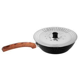 Tapadera Multiusos Acero Inoxidable Diámetro 32 cm. Uso Tapa Anti Salpicaduras y Escurridor.