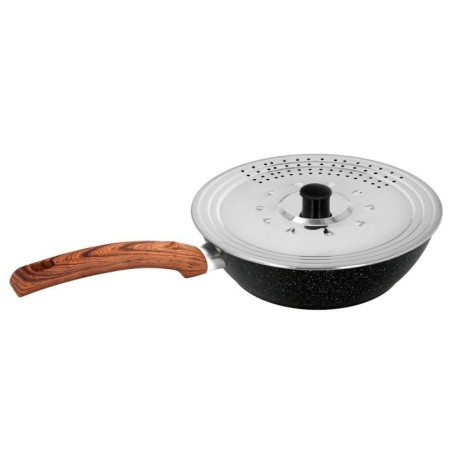 Tapadera Multiusos Acero Inoxidable Diámetro 32 cm. Uso Tapa Anti Salpicaduras y Escurridor.