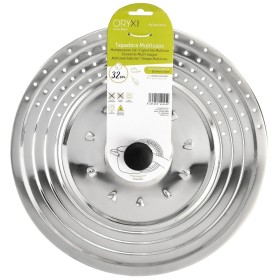 Tapadera Multiusos Acero Inoxidable Diámetro 32 cm. Uso Tapa Anti Salpicaduras y Escurridor.