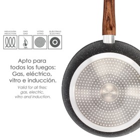 Sartén Aluminio Forjado Antiadherente Diámetro 20 x 4,5 cm. Mango Engomado / 5 capas