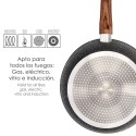 Sartén Aluminio Forjado Antiadherente Diámetro 24 x 5 cm. Mango Engomado / 5 capas