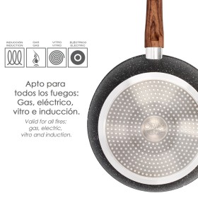 Sartén Aluminio Forjado Antiadherente Diámetro 28 x 5,5 cm. Mango Engomado / 5 capas
