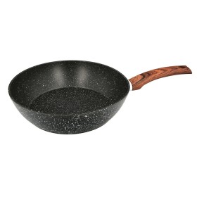 Sartén Honda Aluminio Forjado Antiadherente Diámetro 28x7,5 cm. Mango Engomado / 5 capas / Acabado Piedra