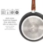 Sartén Honda Aluminio Forjado Antiadherente Diámetro 28x7,5 cm. Mango Engomado / 5 capas / Acabado Piedra Sartén Honda Aluminio Forjado Antiadherente Diámetro 28x7,5 cm. Mango Engomado / 5 capas / Acabado Piedra