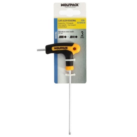 Llave Allen Con Bola Mango Bimaterial "Soft Touch" Forma T 3,0 mm. Acero Cromo Vanadio, Destornillador Allen, llave hexagonal