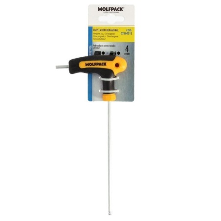 Llave Allen Con Bola Mango Bimaterial "Soft Touch" Forma T 4,0 mm. Acero Cromo Vanadio, Destornillador Allen, llave hexagonal