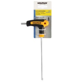 Llave Allen Con Bola Mango Bimaterial "Soft Touch" Forma T 6,0 mm. Acero Cromo Vanadio, Destornillador Allen, llave hexagonal