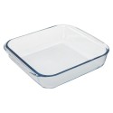 Fuente Horno Cristal Borosilicato Cuadrada 1,1L. 20,7x20,7 cm. Ideal Mezclas, Ensaladas, Postres, Cocina, Repostería. Libre BPA