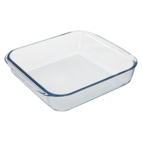 Fuente Horno Cristal Borosilicato Cuadrada 1,1L. 20,7x20,7 cm. Ideal Mezclas, Ensaladas, Postres, Cocina, Repostería. Libre BPA