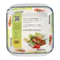 Fuente Horno Cristal Borosilicato Cuadrada 1,1L. 20,7x20,7 cm. Ideal Mezclas, Ensaladas, Postres, Cocina, Repostería. Libre BPA