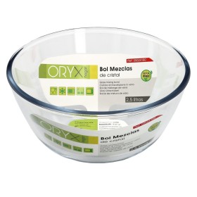 Bol De Cristal, Ideal Para Mezclas. 2.5 Litros. Libre BPA, Cristal De Borosilicato. Ensaladas, Postres, Cocina, Repostería