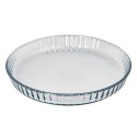 Molde Rizado Horno Cristal Borosilicato Diámetro 28 cm. Ideal Postres, Cocina, Repostería, Tartas, Quiche, Libre BPA