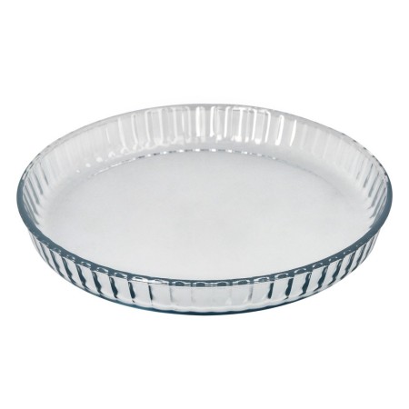 Molde Rizado Horno Cristal Borosilicato Diámetro 28 cm. Ideal Postres, Cocina, Repostería, Tartas, Quiche, Libre BPA