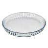 Molde Rizado Horno Cristal Borosilicato Diámetro 28 cm. Ideal Postres, Cocina, Repostería, Tartas, Quiche, Libre BPA