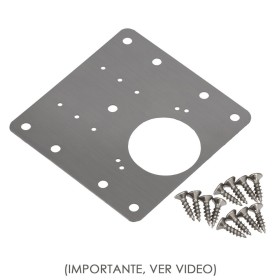 Placas de Reparación Bisagras Cazoleta 9x9 cm. 1 piezas. Placa Repara Puertas, Placa Reparación Bisagras Mueble