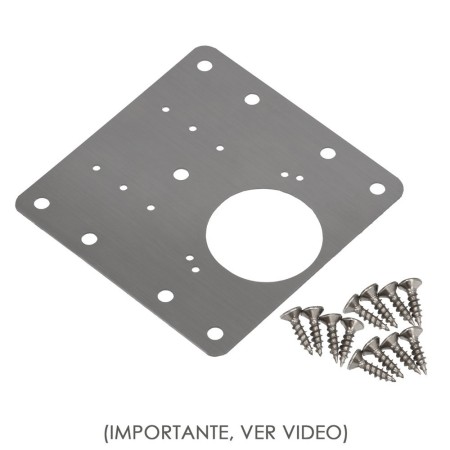 Placas de Reparación Bisagras Cazoleta 9x9 cm. 1 piezas. Placa Repara Puertas, Placa Reparación Bisagras Mueble