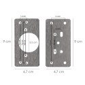 Placas de Reparación Bisagras Cazoleta 4,7x9 cm. 2 piezas. Placa Repara Puertas, Placa Reparación Bisagras Mueble