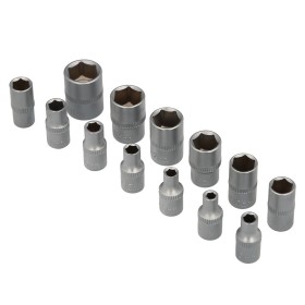 Juego Llaves De Vaso y Puntas 1/4" 46 piezas. Con Apartador. Cromo Vanadio, Kit Llave Combinada, Kit Carraca,