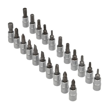 Juego Llaves De Vaso y Puntas 1/4" 46 piezas. Con Apartador. Cromo Vanadio, Kit Llave Combinada, Kit Carraca,