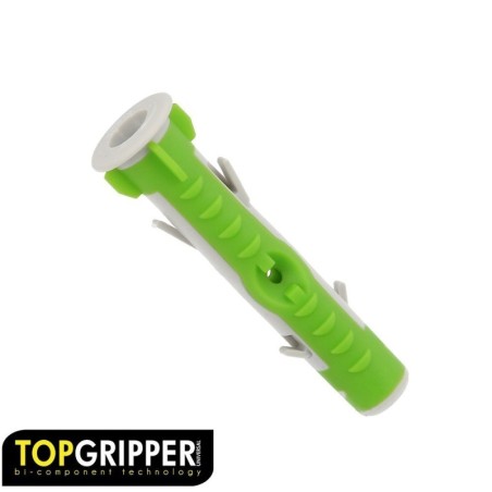Taco Topgripper Bimaterial Diámetro 5 mm. (Caja 200 unidades) Taco Anclaje Universal, Para Hormigón, placa de Yeso, Ladrillo