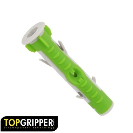 Taco Topgripper Bimaterial Diámetro 6 mm. (Caja 150 unidades) Taco Anclaje Universal, Para Hormigón, Placa de Yeso, Ladrillo