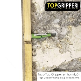 Taco Topgripper Bimaterial Diámetro 8 mm. (Caja 100 unidades) Taco Anclaje Universal, Taco Hormigón, Taco Pladur, Taco Ladrillo