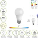Bombilla Led Estándar Rosca E27. 4.9 Watt. Equivale A 40 Watt. 480 Lúmenes. Luz Blanca (4000º K.)