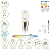 Bombilla Led Frigorífico Rosca E14. 1.5 Watt. Equivale A 15 Watt. 136 Lúmenes. Luz Fría (6500º K.)