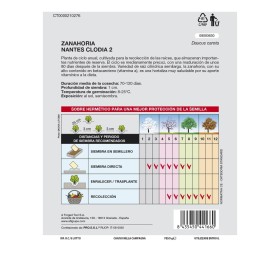 Semillas Zanahoria Nantes Temprana (7 Gramos). Semillas Verduras, Horticultura, Hortícola, Semillas Huerto.