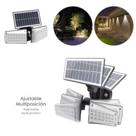 Aplique Solar Led Doble Con Sensor de Movimiento / Crepuscular 450 Lúmenes. protección IP65