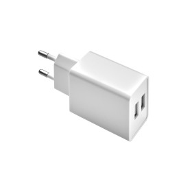 Cargador USB Dos Tomas 2.1 Amperios. 5 V. Adaptador Enchufe USB Cargador USB de Pared, Android, IPhone, Smartphones, Tablet.