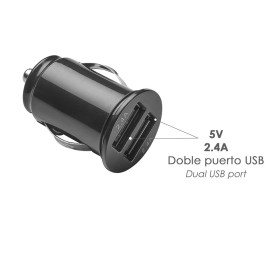Cargador Coche USB Dos Tomas 2.1 Amperios. 5 V. Adaptador Enchufe USB Cargador USB de Pared, Android, IPhone, Smartphones