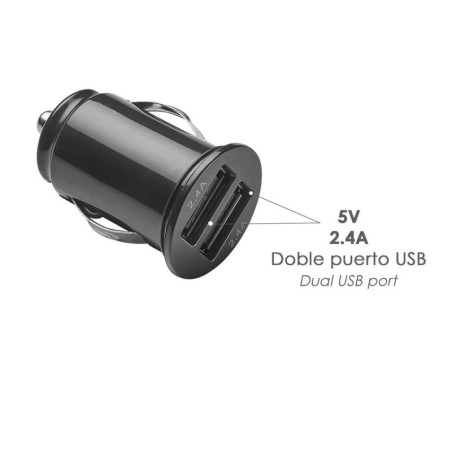 Cargador Coche USB Dos Tomas 2.1 Amperios. 5 V. Adaptador Enchufe USB Cargador USB de Pared, Android, IPhone, Smartphones