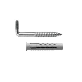Kit Sanitario Alcayata Con Taco Diámetro 12 x 60 mm. Fijación Calentadores / Termos De Agua