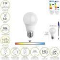 Bombilla Led Estándar Rosca E27. 8 Watt. Equivale A 65 Watt. 806 Lúmenes. Luz Neutra (4000º K.)