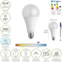 Bombilla Led Estándar Rosca E27. 20 Watt. Equivale A 150 Watt. 2452 Lúmenes. Luz Fría (6500º K.)