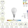 Bombilla Led Esférica Rosca E14 4.5 Watt. Equivale A 35 Watt. 470 Lúmenes. Luz Neutra (4000º K)