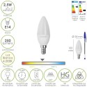 Bombilla Led Vela E14. 2,5 Watt. Equivale A 20 Watt. 250 Lúmenes. Luz Neutra 4.000º K.