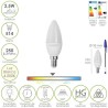 Bombilla Led Vela E14. 2,5 Watt. Equivale A 20 Watt. 250 Lúmenes. Luz Neutra 4.000º K.