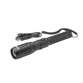 Linterna LED De Mano Con Batería Recargable Con Función Powerbank ( 2.000 mAh) 500 Lúmenes (5 Watt.) Con Función Zoom