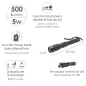 Linterna LED De Mano Con Batería Recargable Con Función Powerbank ( 2.000 mAh) 500 Lúmenes (5 Watt.) Con Función Zoom Linterna LED De Mano Con Batería Recargable Con Función Powerbank ( 2.000 mAh) 500 Lúmenes (5 Watt.) Con Función Zoom