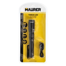 Linterna LED De Mano Con Batería Recargable Con Función Powerbank ( 2.000 mAh) 500 Lúmenes (5 Watt.) Con Función Zoom