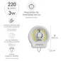 Linterna LED Armario Dimerable A Pilas (3 AAA) 220 Lúmenes Con Imán, Gancho y Adhesivo Linterna LED Armario Dimerable A Pilas (3 AAA) 220 Lúmenes Con Imán, Gancho y Adhesivo