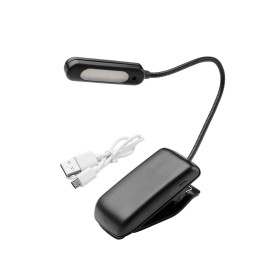 Linterna LED De Mesa / Lectura Batería Recargable (1.000 mAh) 30 Lúmenes Con Clip, 3 Tonos De Luz y 3 Niveles De Luminosidad