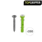 Cubo Tacos Topgripper Bimaterial Con Tornillos Diámetro 6 mm. 250 Piezas Taco Anclaje Universal, Taco Hormigón, Taco Pladur