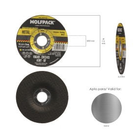 Disco Repasar Abrasivo Diámetro 115 x Diámetro 22 mm. Espesor 6,4 mm. Disco Radial