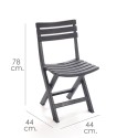 Silla Resina Plegable Komodo Antracita