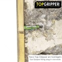 Cubo Tacos Topgripper Bimaterial Con Tornillos Diámetro 8 mm. 100 Piezas Taco Anclaje Universal, Taco Hormigón, Taco Pladur